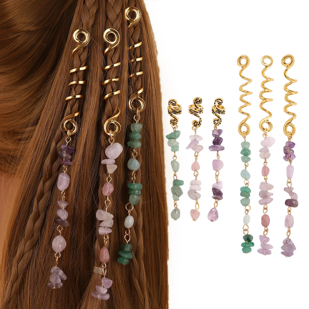 Geny Vintage Dreadlocks Hair Ring Wholesale for Braiding Hair Extensions Dreadlocks Pendant