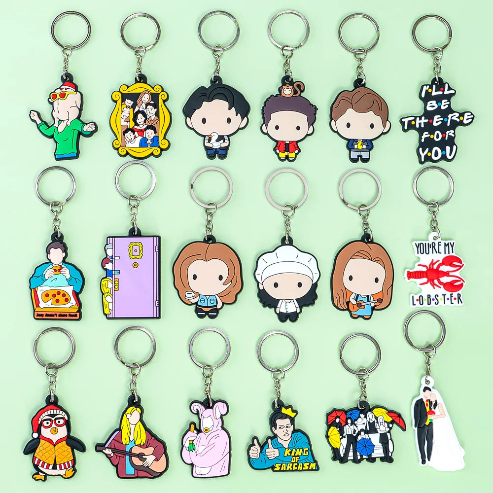 Wholesale Custom Friends TV Show Keychain PVC Keyring Central Perk Accessories for Promotional Keychains & Personalized Gifts