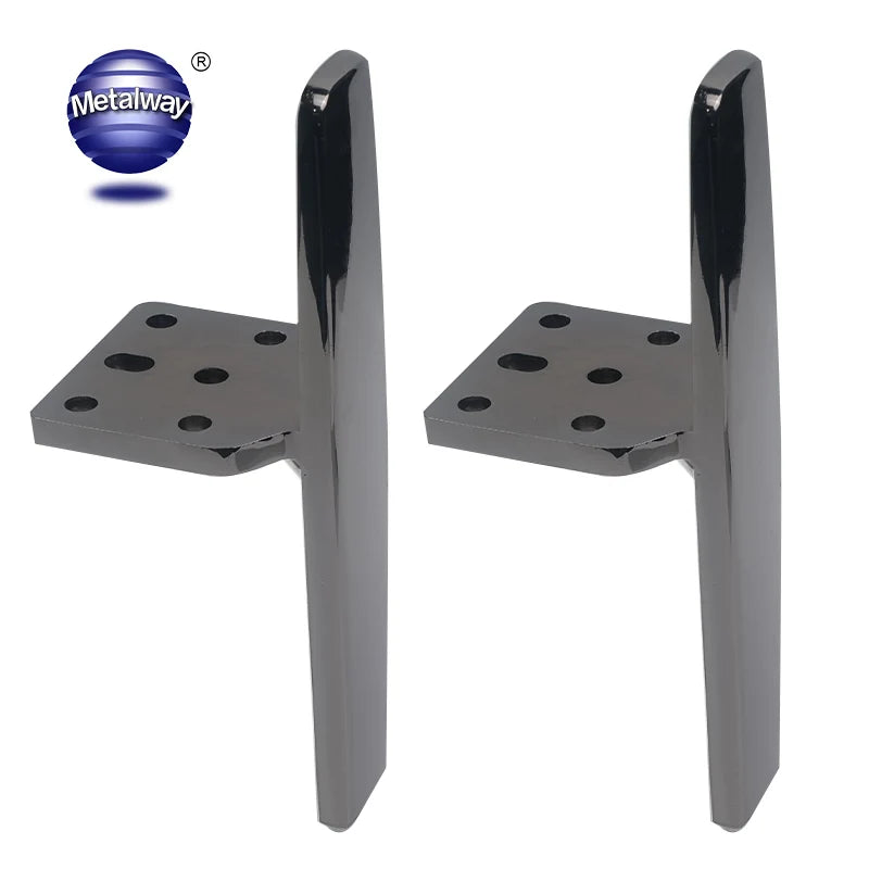 Factory Square Outdoor Furniture Leg Golden/Black Thickened TV Stand Leg Slant Aluminum Alloy Metal Cabinet Feet