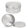 Empty round cosmetic cream aluminum jar Round Aluminum Tins Cosmetic Round Cream Jars screw lid jar
