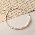 Korean Design Genuine 925 Sterling Silver Geometric Silver Beads Bracelets Strand Freshwater Pearl Quality Women Beaded Bracelet