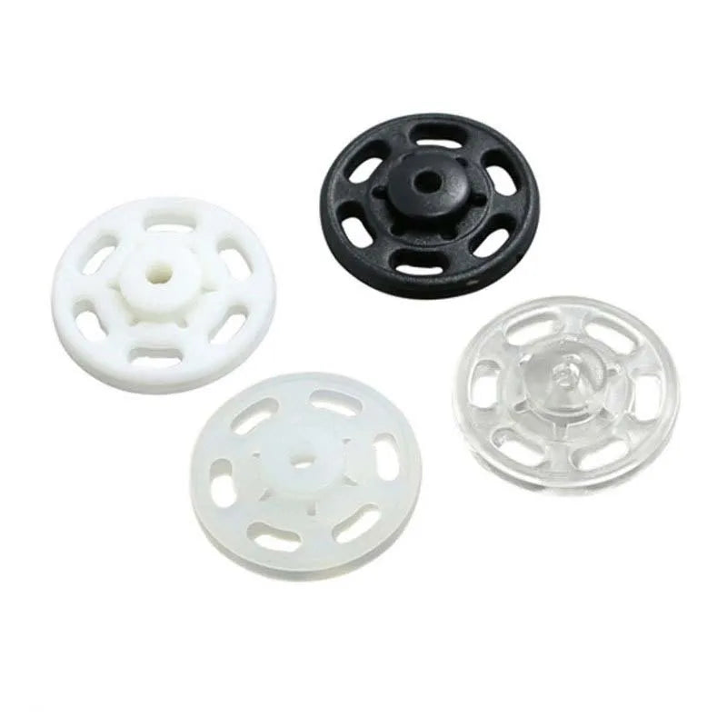 Shirt Sweater Coat Round Invisible Plastic Button Black White Transparent Press Button Bag Anti-light Dark Inside Snap Button
