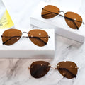 DOISYER 2022 Men's Blue Rimless Sunglasses Stainless Steel Polarized Aviation Lenses New Arrival Fashionable Metal Frame Tac
