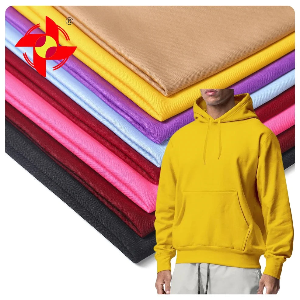 Factory Price Knitted Jersey Fabric 65%polyester 35%cotton TC Pique Fabric 300gsm for Polo T-shirt and Hoodies