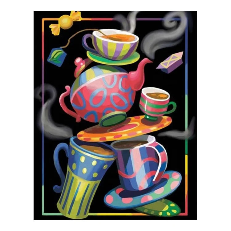 Ever Moment Diamond Painting Hot Coffee Cup Pot Candle Full Square Drill Wall Decoration ASF1691