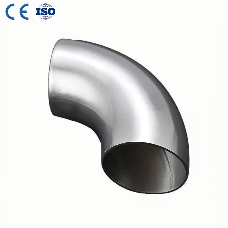 High-Pressure 304 316 Stainless Steel Short Radius 90° Elbow Pipe Fittings Food Grade Sanitary Welding Seamless for Commercial
