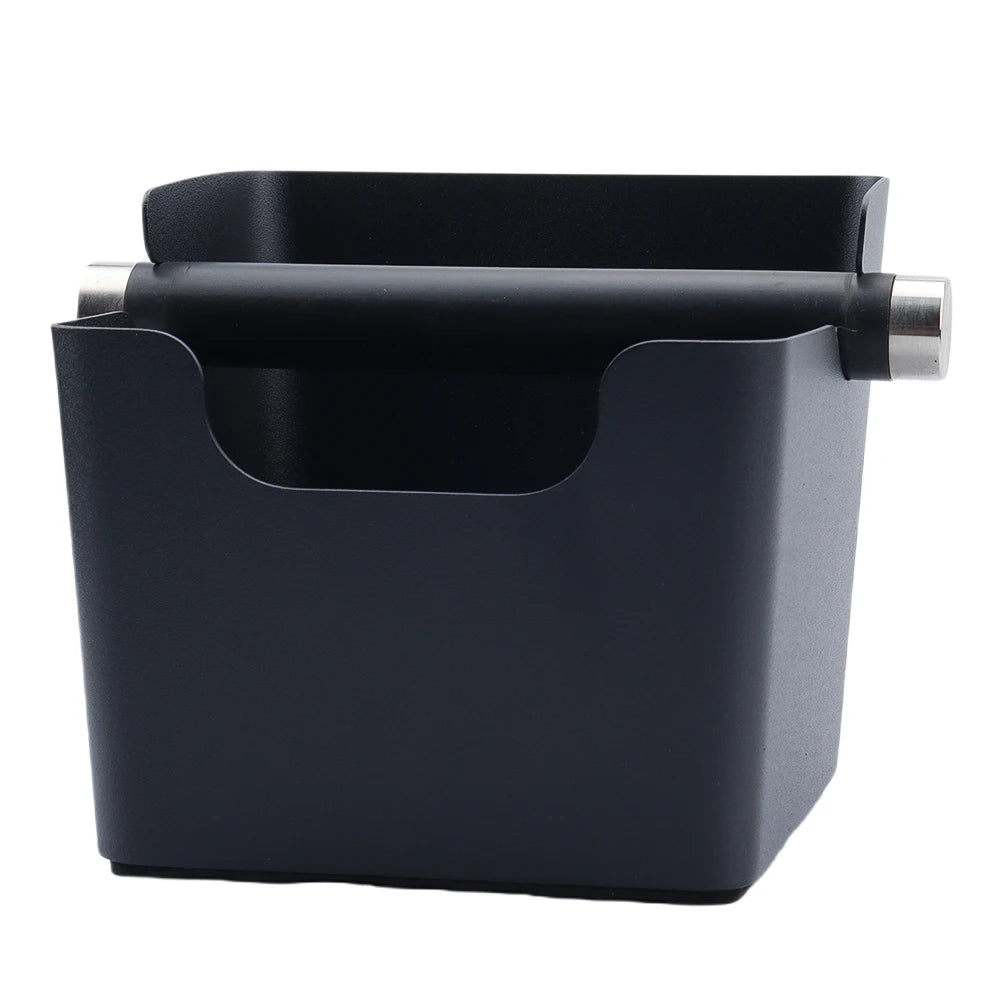 Black Stainless Steel Coffee Knock Box Barista Tools Espresso Coffee Grounds Knock Box Bin Free Custom Logo