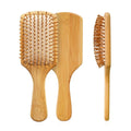 Natural Wood Hairbrush Scalp Massage Bamboo Paddle Detangling Hairbrush