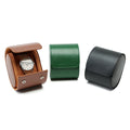 Wholesale High-End PU Leather Single Watch Storage Box Luxury Travel Watch Roll with Snap Closure for Men and Women MegaBDM