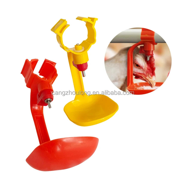 YTU LM51 Poultry Broiler Quail Water Drinking System Round Pipe Chicken Nipple Drinker Automatic Chicken Coop Cups