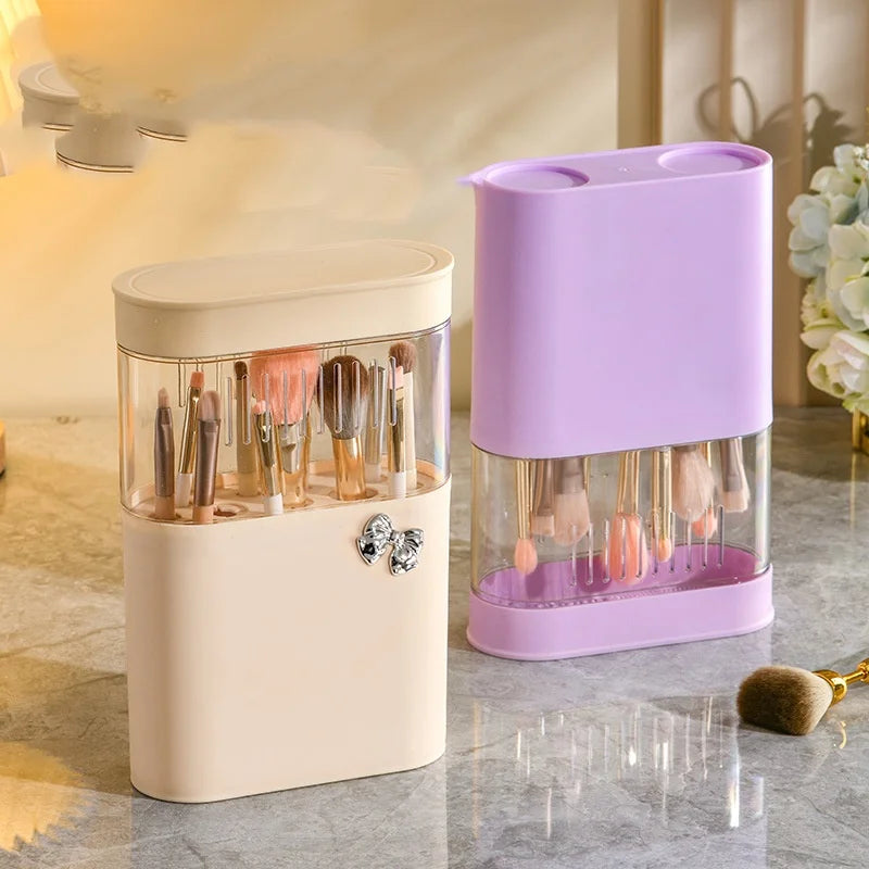 Multifunction Makeup Brush Organizer Pen Holder Cosmetic Brush Storage Box for Vanity Home Supply