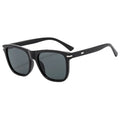 STORY Classic Square Sunglasses for Men Women Retro Rivets Tortoiseshell Frame UV Protection Fashion Green Yellow Shades XY89170