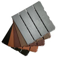 Plastic Composite Garden Patio Outdoor Deck Tiles DIY Flooring Water Resistant Tile Flooring in Gray