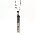 Japan and Korea Popular Film Star Jewelry Stainless Steel Personalized Gift Letter MONSTA X 2015.05.14 Bar Pendant Necklace