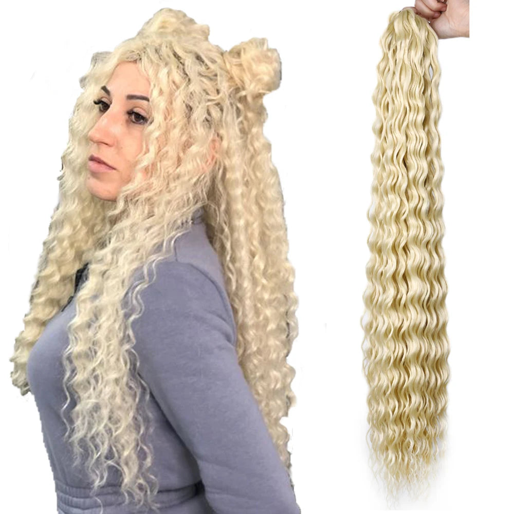 Deep Wave Braiding Hair Extension Deep Wave 32 Inch Synthetic Braiding Hari Extensions Deep Twist Braiding Hair