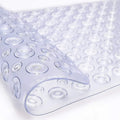New Plastic Non-Slip Bathtub Mat with Suction Cups Drain Holes Durable Safety Shower Mats Bathroom Floor Bath Mats for Old Adult