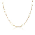 Delicate Stainless Steel Gold Plated Thin Chains Necklaces Rectangle Link Chain Necklace Women