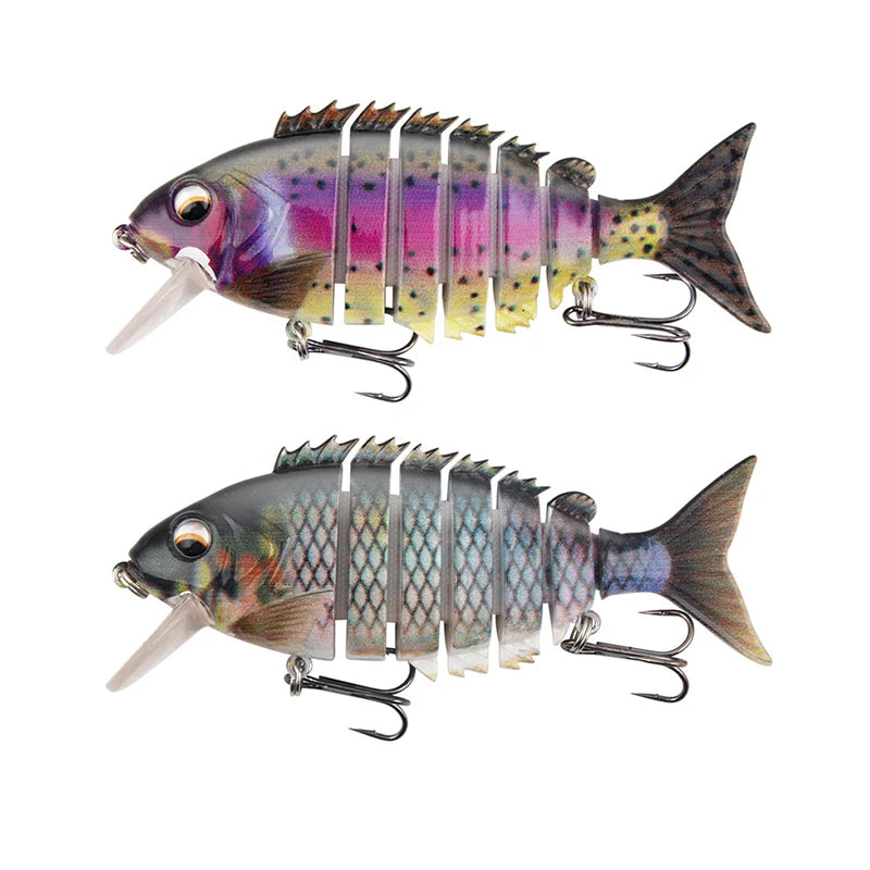 WEIHE 10cm 22.2g 10Colors Artificial Hard Fishing Bait Multi Jointed Fishing Lure for Freshwater and Saltwater