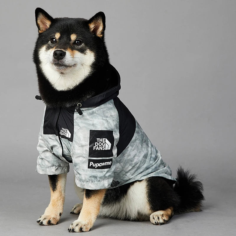 New Design Pet Jacket Raincoat Dog Windbreaker Waterproof Pet Accessories Large Size Dog Clothes Fashion Print Coats & Jackets