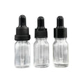 Dropper Essential Oil & Skin Care Cream Clear Glass 10ml Empty Bottle with Plastic Dropper and Glass Pipe-Refillable