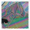 New High Visibility Smart Pattern Light Iridescent rainbow Reflective Polyester Spandex Fabric for Fashion Headbands Underwear