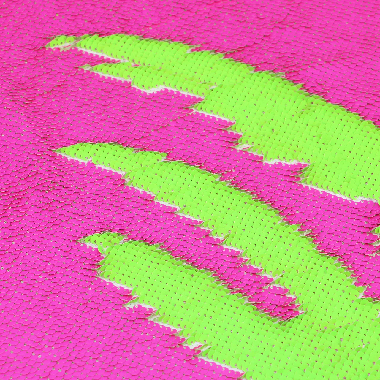 Nanyee Textile Flipped Double Tone Pink Lime Neon Color Sequin Fabric