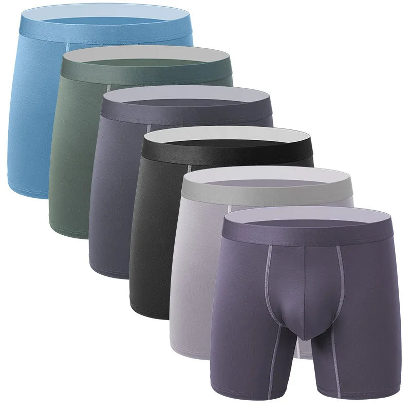Wholesale Custom Logo Long Leg Boxer Briefs Custom Waistband Men Underwear