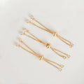 Zircon Adjustable Necklaces Mens Chains Brass Jewelry Raw Materials 18k Gold Plate Extended Chain for Jewelry Making