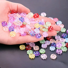 100pcs 10mm Colorful Cute Crystal Glass Spacer Beads for Earring Bracelet Necklace Key Chains Jewelry DIY Craft Making