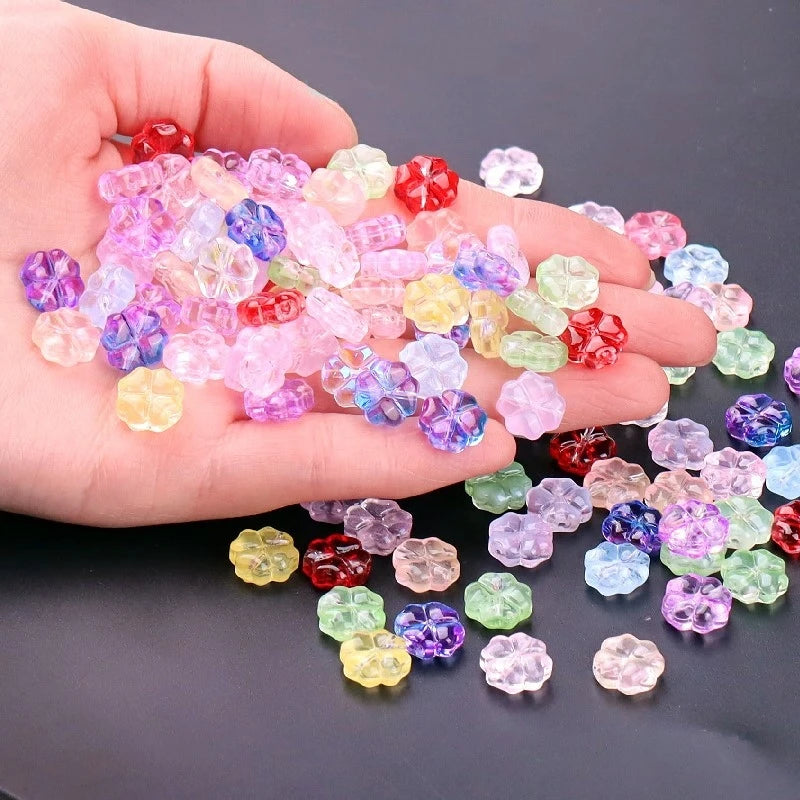 100pcs 10mm Colorful Cute Crystal Glass Spacer Beads for Earring Bracelet Necklace Key Chains Jewelry DIY Craft Making
