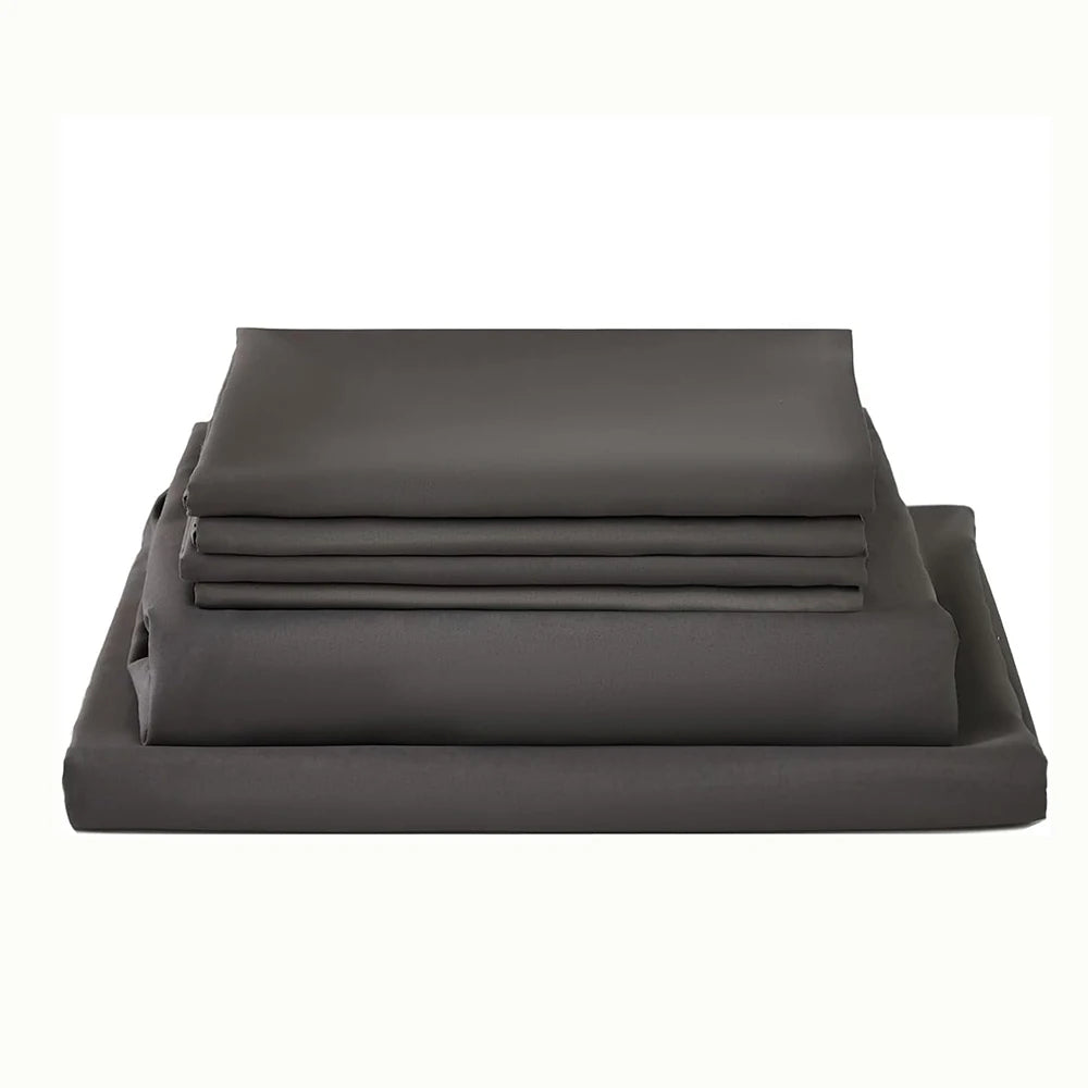 Super Soft Wrinkle Fade Resistant Deep Pockets King Sheets Microfiber Bed Sheets Set