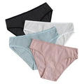 New Arrival Hot Women's Cotton Knitted Briefs Comfortable Cheeky Underpants Ladies' Lingerie in 6 Soft Panty Colors