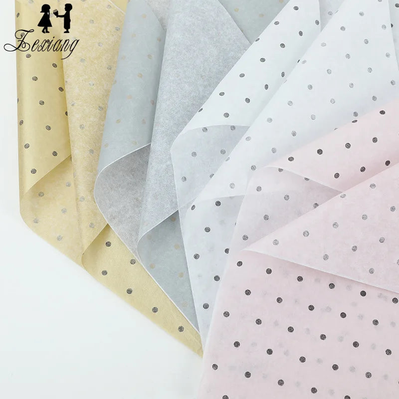 Zexwrap Printed Polka Dot Sydney Paper Eco Friendly Flower Packaging Wholesale Wrapping Paper