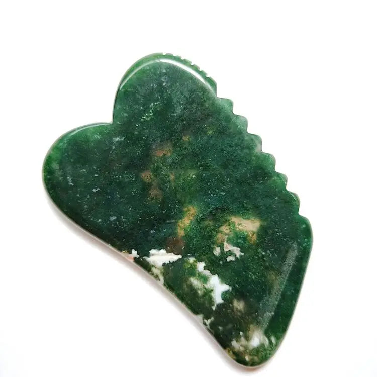 HZ Factory Supply Natural Polished Indian Agate Ice Cream Spoons Heated Gua Sha Tools for Eye