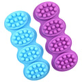 BPA Free Non Stick DIY Soap and Candles Making 4 Cavities Oval Square Round 4.5 oz Silicone Massage Bar Soap Molds
