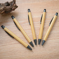 Touch Screen Bamboo Pen Wholesale Creative Stationery Bamboo Ballpoint Pen Can Print logo Bamboo Ballpoint Pen