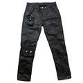 DENIMGUYS Hip Hop Men Waxed-Coated Jeans Custom Multi Pockets Streetwear Men's Waxing Denim Pants Jeans