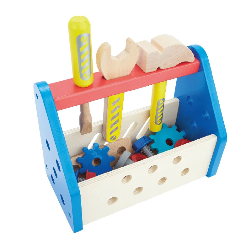 Unisex Wooden Workbench with Tool Set Pretend Play Kids Toy for All Ages