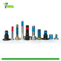 Pink Patch Nylok Bolt M3 M4 M6 M8 M10 M12 M16 M20 M24 Stainless Steel 304 Nylok Blue Patch Lock Screw