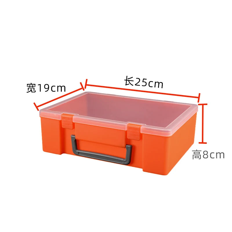 Transparent Rectangular Plastic Storage Box for Accessories Hardware Tool Organization & Bin Management