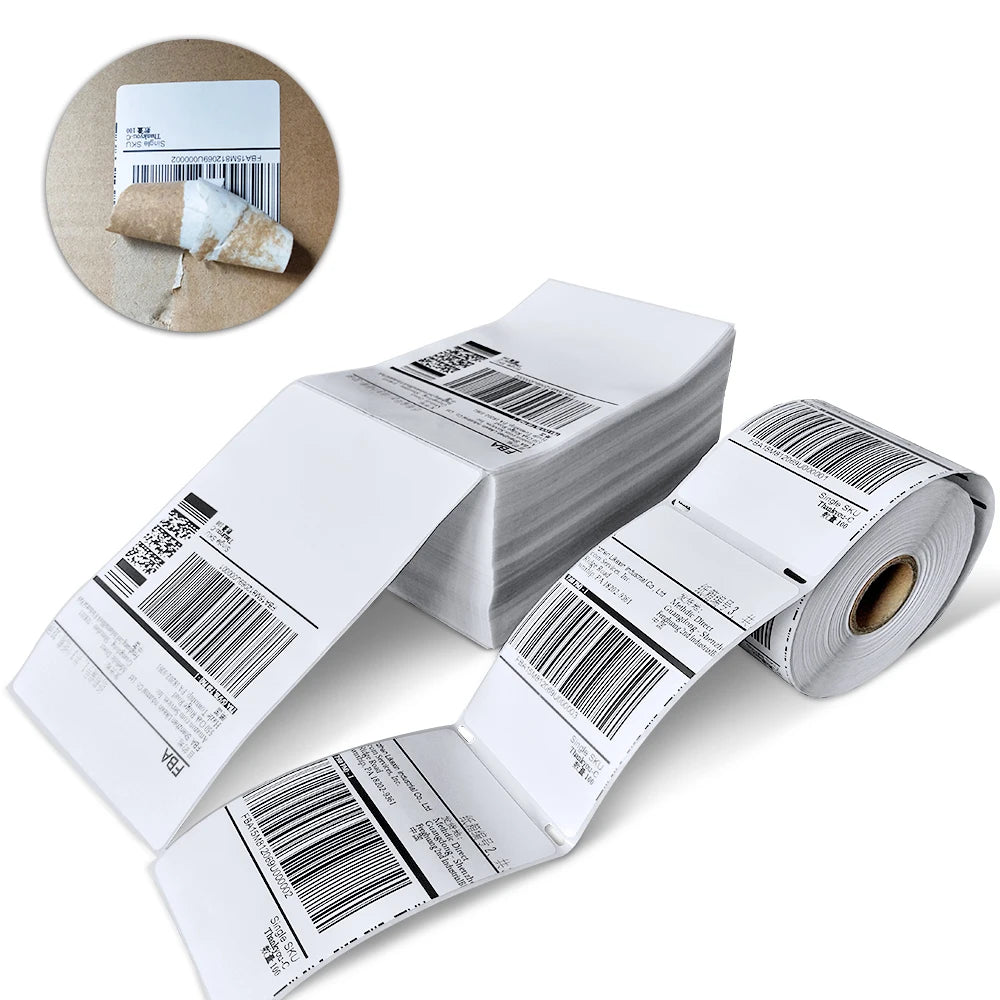59mm*190mm 110pc White Thermal Postage Shipping Label Strong Adhesive Sticker DYMO Compatible Express Industrial Use Model 001