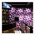 Modern 3D Geometric Damask Design Purple White PVC Vinyl Wallpaper Waterproof Hotel Home Entertainment Wallcovering Decoration