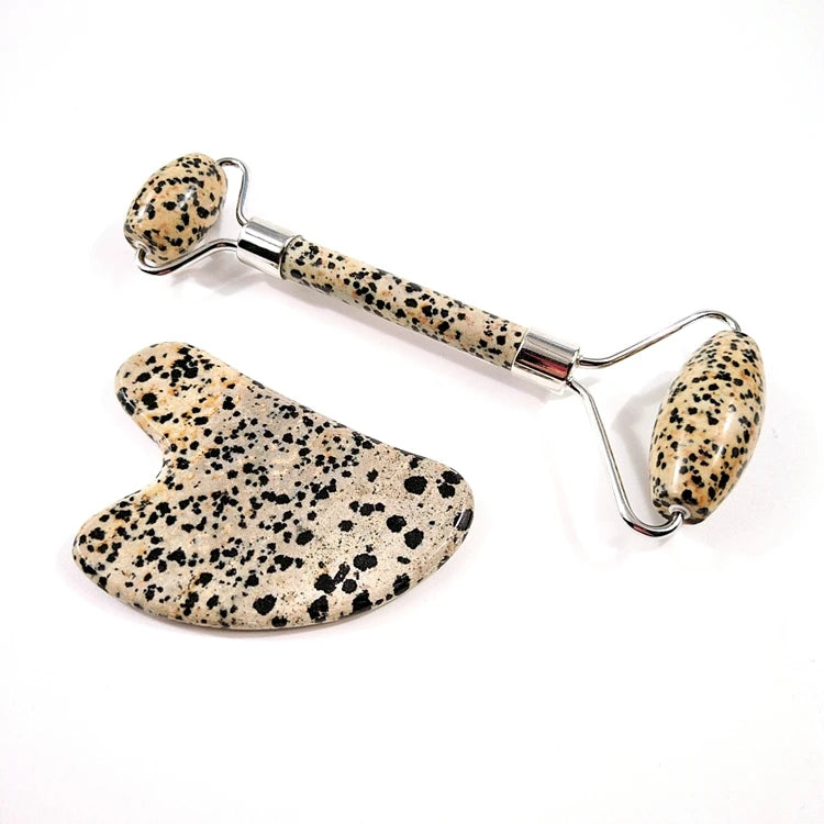 DIY Choice Bestseller Face Cupping Therapy Set and 5 Pack Premium Dalmation jasper Jade Roller