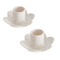 Bohemian Speckle Pattern Flower Shape Base Ceramic Handmade Candle Holder Candlestick Home Decoration