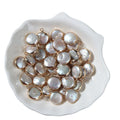 Spot Wholesale 13-14mm Trim Oblate Shape Baroque Buttons Natural Freshwater Pearls