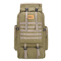 Outdoor Canvas Backpack Large Capacity Outdoor Molle System Travelling Hiking 80L Tactical  Backpack