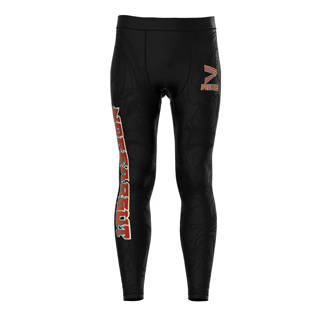 Heavy-Duty Men's MMA Leggings Abrasion Resistant Soft Elastic Waistband for No-Gi Training and Sparring Wear
