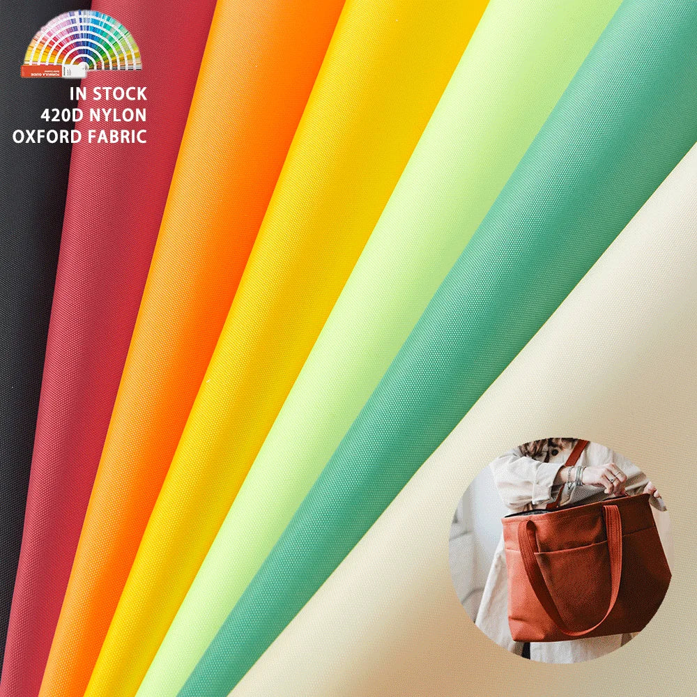Ready to Ship 420D Nylon Oxford Bag Fabric With PU Coated in STOCK 100%N 420D Nylon Oxford Fabric for Outdoor Tent Bag