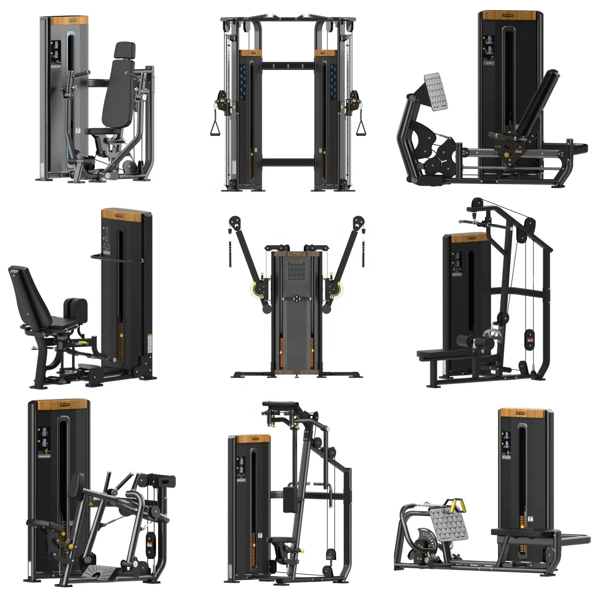 New Arrival 11 Gauge Oval Tube Pin Weight Stack Selection Gym Equipment Full Set for Home