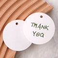 Custom Printed Coated Paper Hangtag Round Shape Waterproof Garment Tags with String for Clothing Custom Logo Print